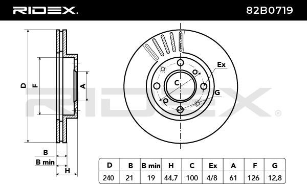 спирачен диск RIDEX