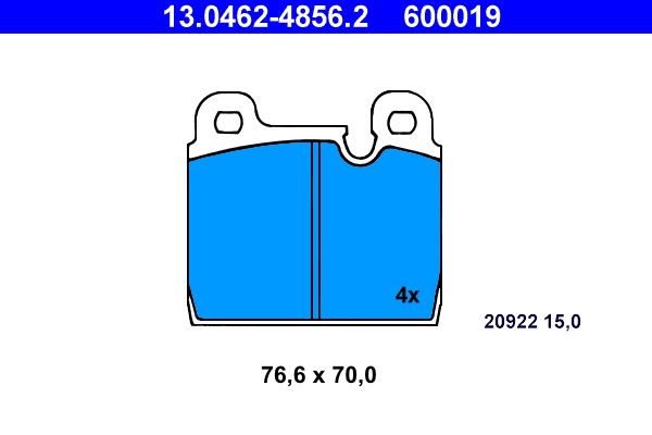 Set placute frana,frana disc 13.0462-4856.2 ATE