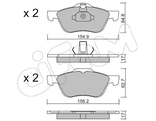 Set placute frana,frana disc 822-489-0 CIFAM