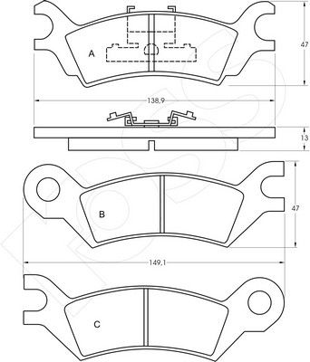 1-GNC R-251 - Brake Pad Set, disc brake