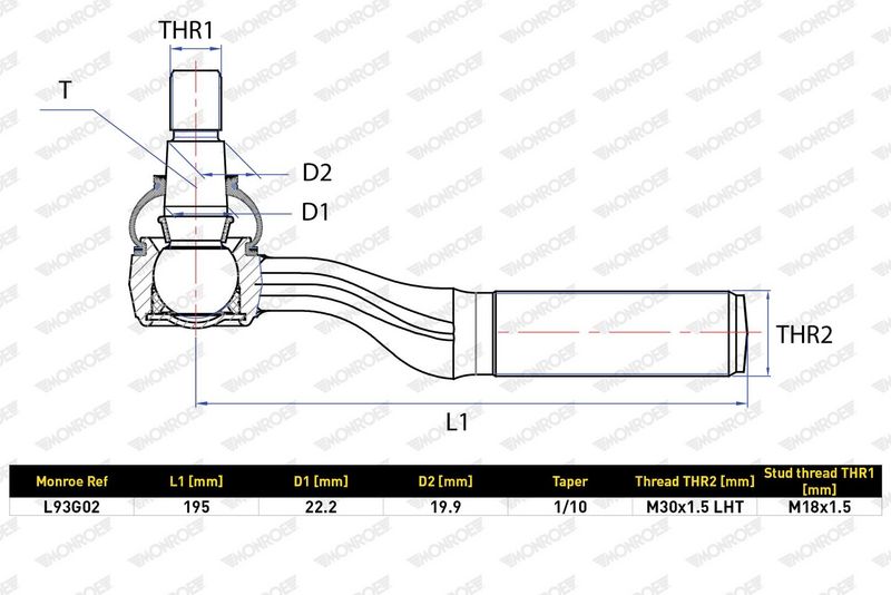 Hlava příčného táhla řízení L93G02