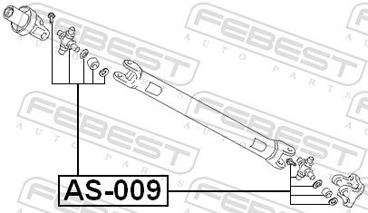 FEBEST AS-009 Joint, propshaft
