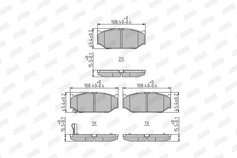 Sada brzdových destiček, kotoučová brzda 573417J