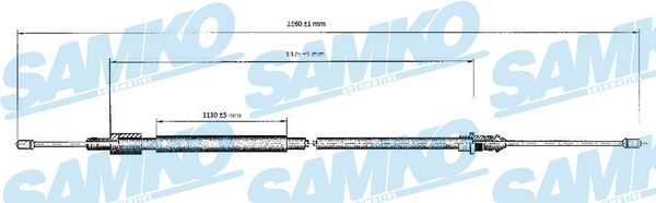 Тросовий привод, стоянкове гальмо, Samko C0120B