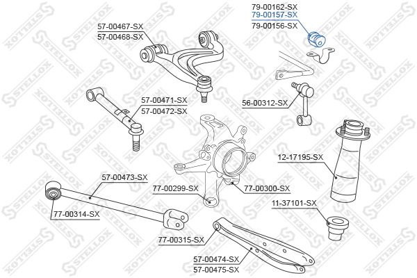 STELLOX 79-00157-SX Mounting, stabiliser bar
