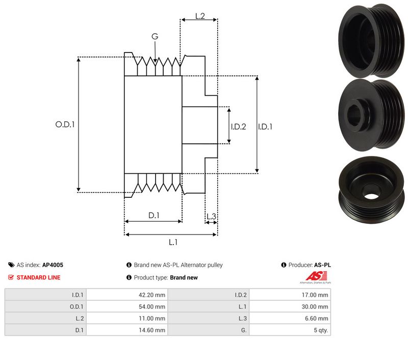 Rihmaratas, generaator, AS-PL AP4005
