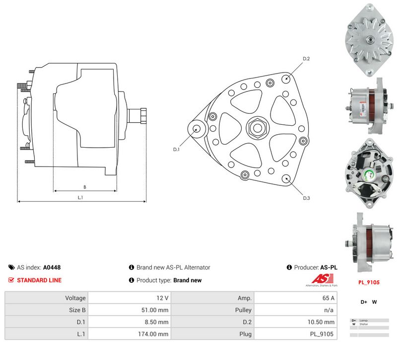AS-PL A0448 Alternator