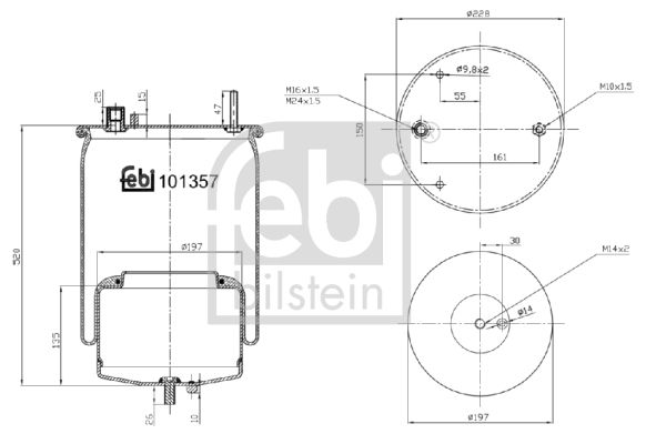 FEBI BILSTEIN rugótömb, légrugózás 101357