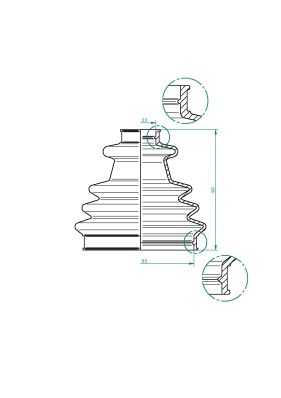 SPIDAN 190966 Bellow, drive shaft