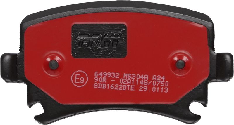 Piduriklotsi komplekt, ketaspidur, TRW GDB1622DTE