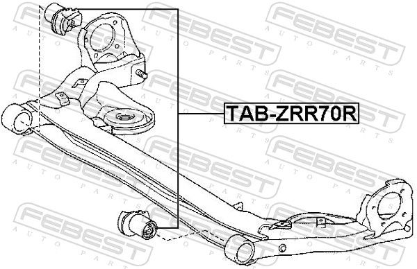 FEBEST TAB-ZRR70R Bushing, axle beam