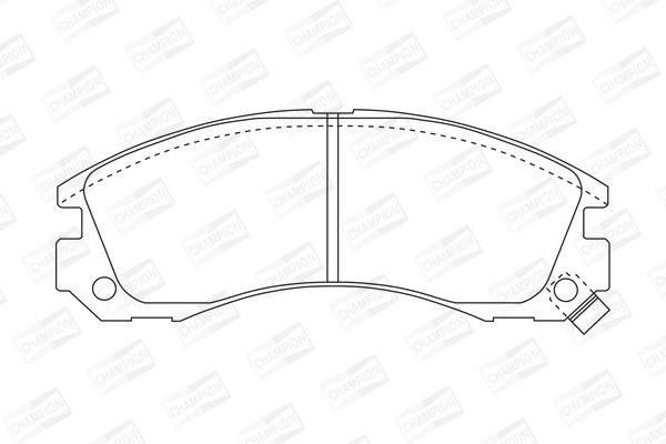 Колодки тормозные дисковые передние MITSUBISHI L200 (K7_T, K6_T) 96-11, LANCER VIII (CY_A, CZ_A) 07- (572370CH) CHAMPION