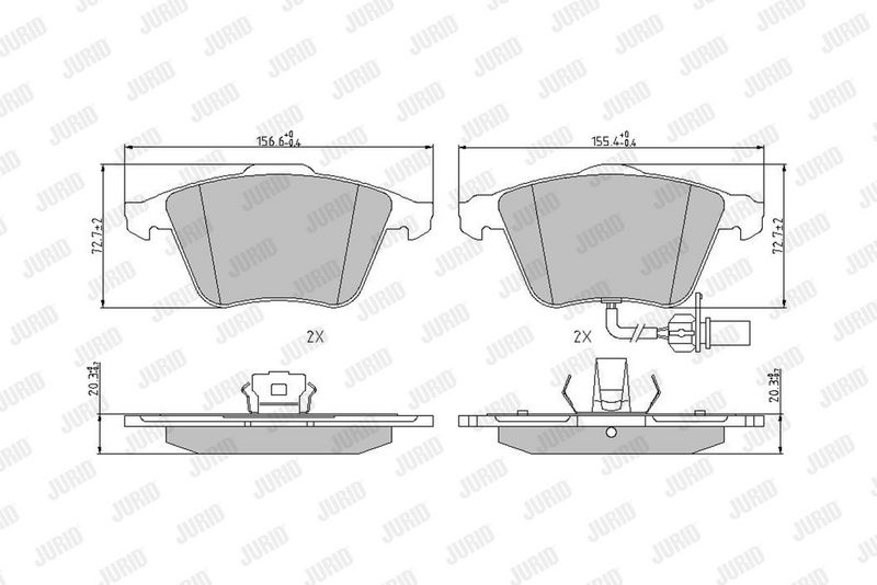 Sada brzdových destiček, kotoučová brzda 573196J