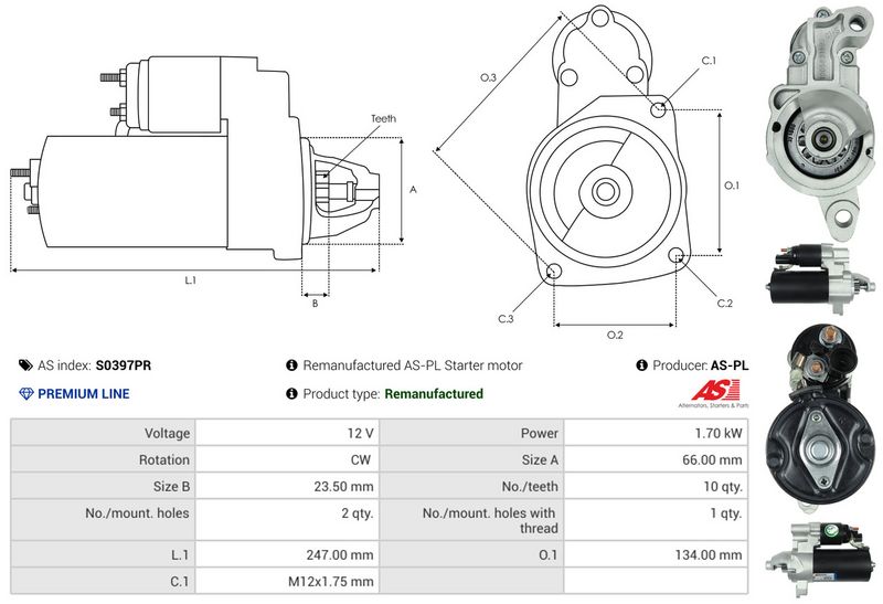 AS-PL S0397PR Starter