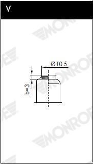 MONROE ML5102 Gas Spring, bonnet