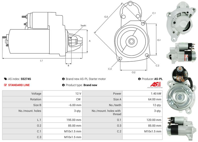 AS-PL S5274S Starter