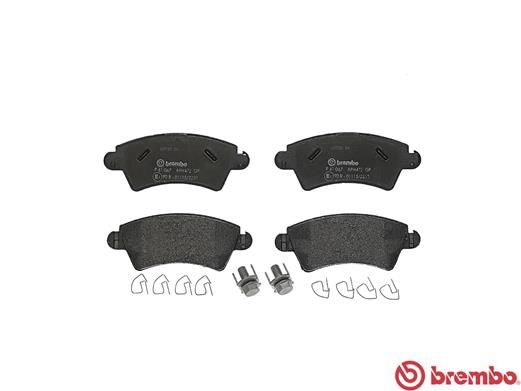 Комплект гальмівних накладок, дискове гальмо, Brembo P61067