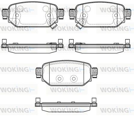 Комплект гальмівних накладок, дискове гальмо, Woking P16313.02
