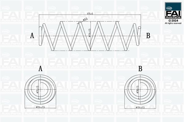 FAI Autoparts Suspension Spring FPCS154