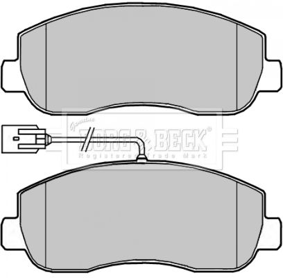 Комплект гальмівних накладок, дискове гальмо, Borg & Beck BBP2266