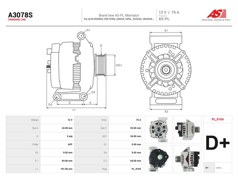 This part match OEM code: 95520872