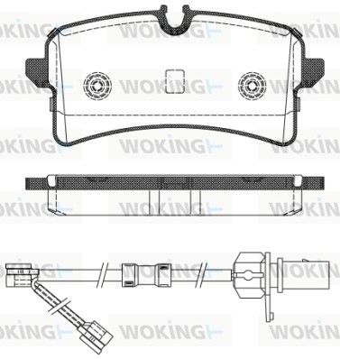 Комплект гальмівних накладок, дискове гальмо, Woking P14053.02