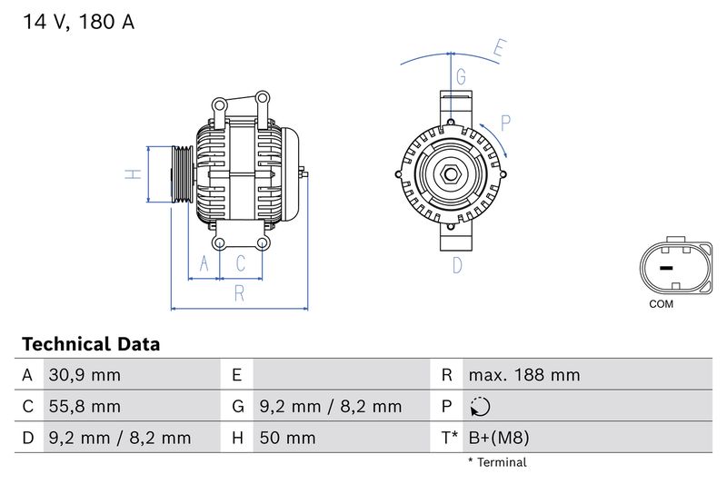 Bosch Alternator 0 986 084 980