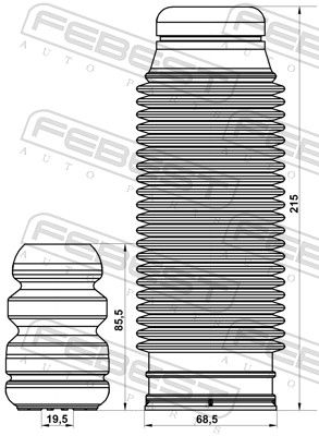 FEBEST HYSHB-SFEIIF-KIT Dust Cover Kit, shock absorber