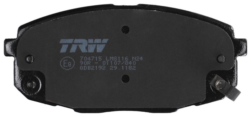 TRW GDB2192 Brake Pad Set, disc brake