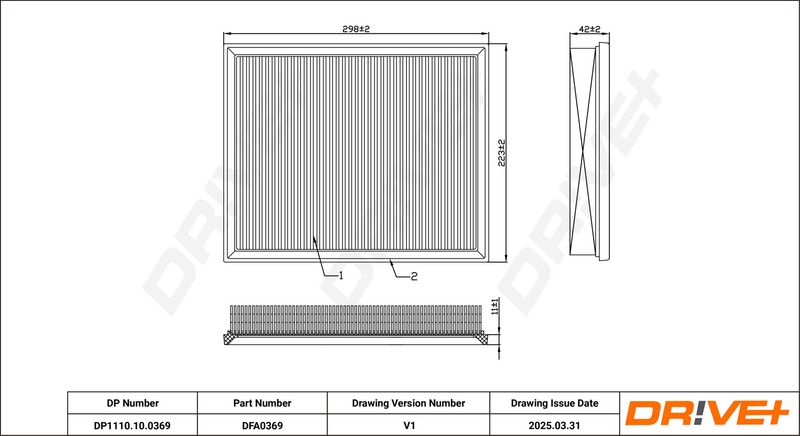 Filtru aer DP1110.10.0369 Dr!ve+