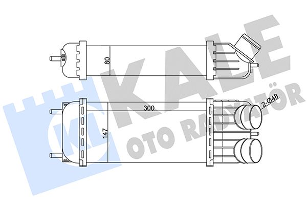 KALE CITROEN Інтеркулер C2/3, Peugeot 1007,207 1.6HDI 05-