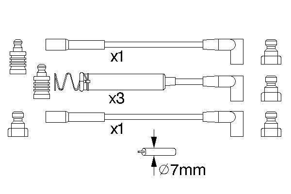 BOSCH 0 986 356 723 Ignition Cable Kit