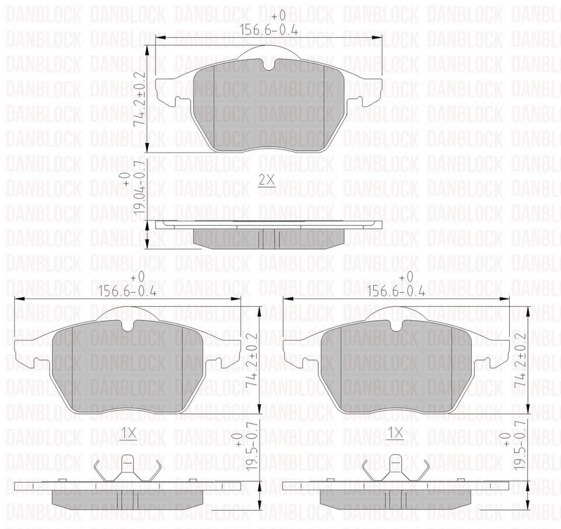 DANBLOCK Remblokkenset, schijfrem