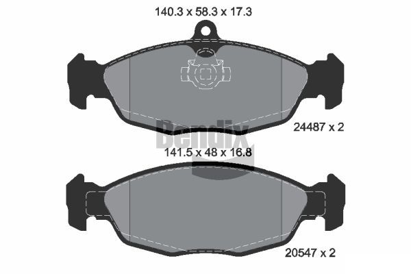 BENDIX Braking fékbetétkészlet, tárcsafék BPD2159