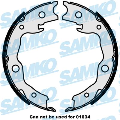 Комплект гальмівних колодок, стоянкове гальмо, Samko 89870