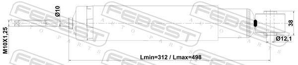 FEBEST 14110-008R Shock Absorber