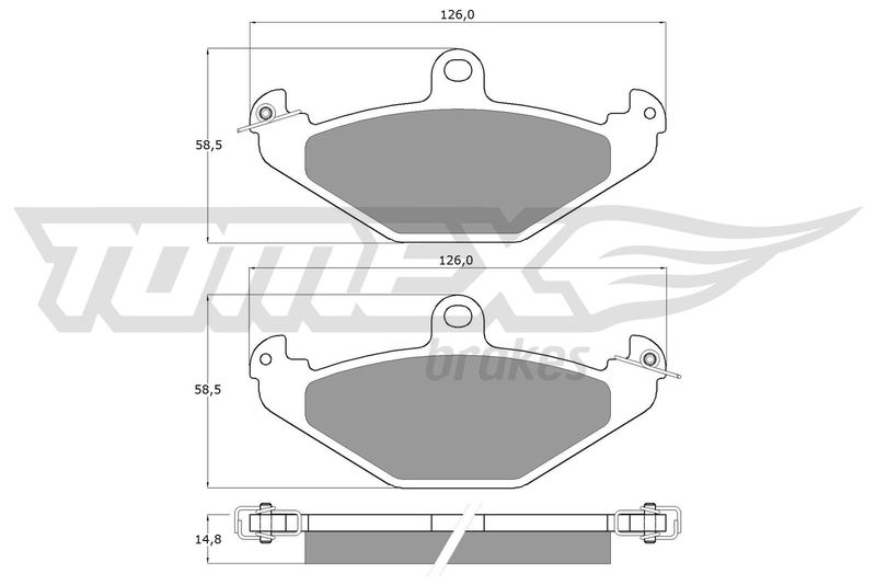 TOMEX Brakes fékbetétkészlet, tárcsafék TX 12-37