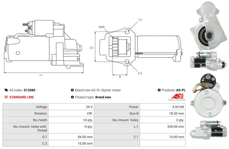 AS-PL S1258S Starter