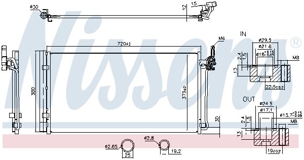NISSENS 941348 Condenser, air conditioning