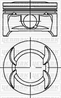 YENMAK Поршень с кольцами і пальцем (размер отв. 79 STD) OPEL ASTRA J 1.6 (4цл.) (A16XER ) YENMAK 3104231000