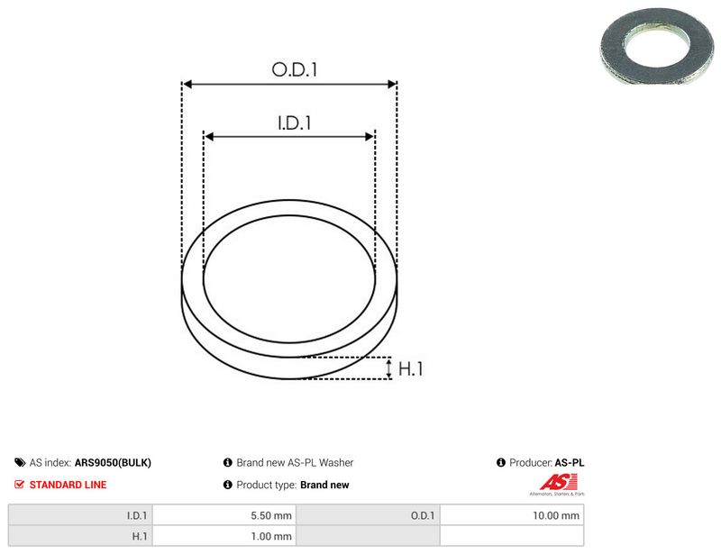 AS-PL ARS9050(BULK) Repair Set, alternator