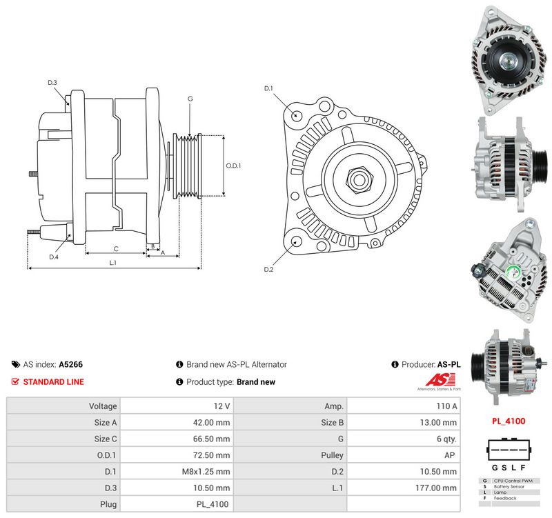 Generaator, AS-PL A5266