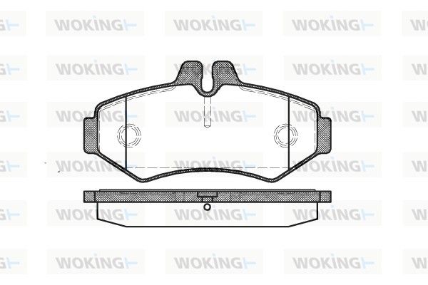 Комплект гальмівних накладок, дискове гальмо, Woking P633300