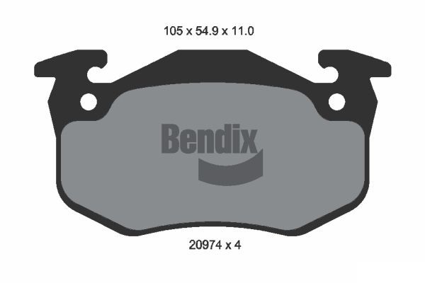 BENDIX Braking fékbetétkészlet, tárcsafék BPD1103