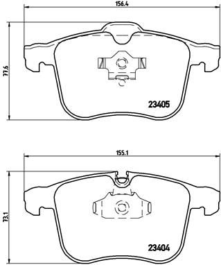 Комплект гальмівних накладок, дискове гальмо, Brembo P59049