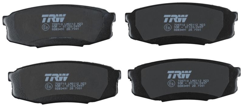 TRW GDB3491 Brake Pad Set, disc brake