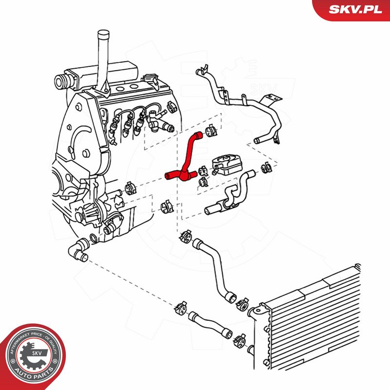 ESEN SKV 24SKV341 Radiator Hose