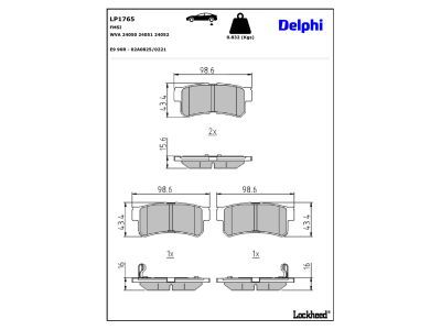 DELPHI LP1765 - Brake Pad Set, disc brake