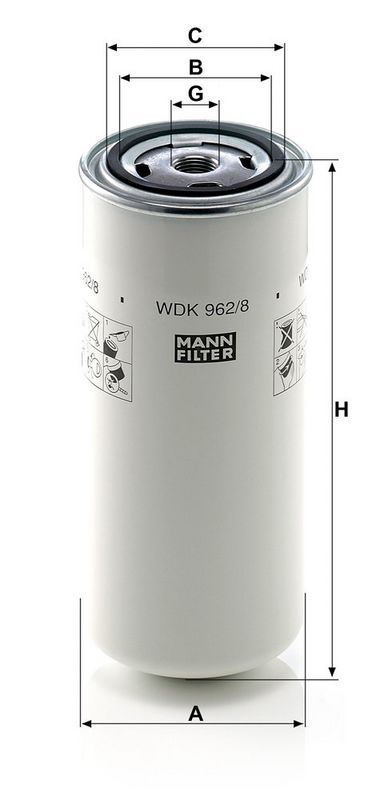 MANN-FILTER WDK962/8 Fuel Filter