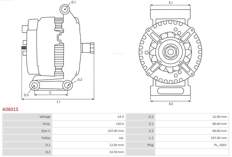 AS-PL A0601S Alternator